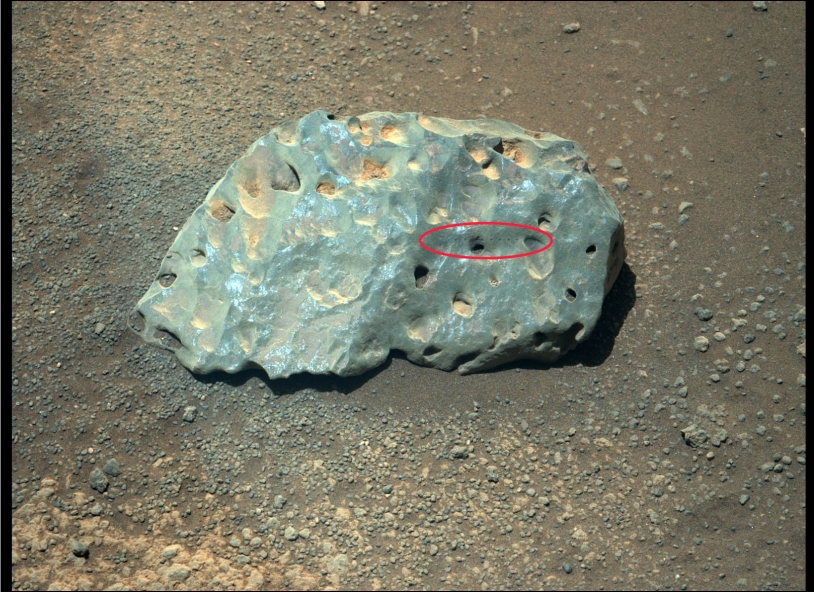 Persy Image d’une roche cible baptisée « Hedgehog »